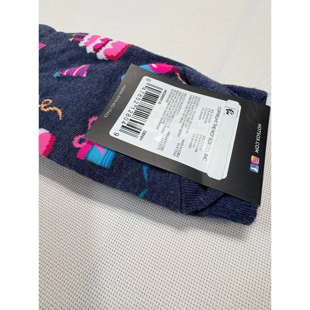 Hot Sox Women's Socks – Birthday Cake Balloons Party Gift Theme – NWT